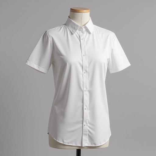 三十五岁左右女性头像,穿白色衬衫,黑色背景,专业技术人员形象